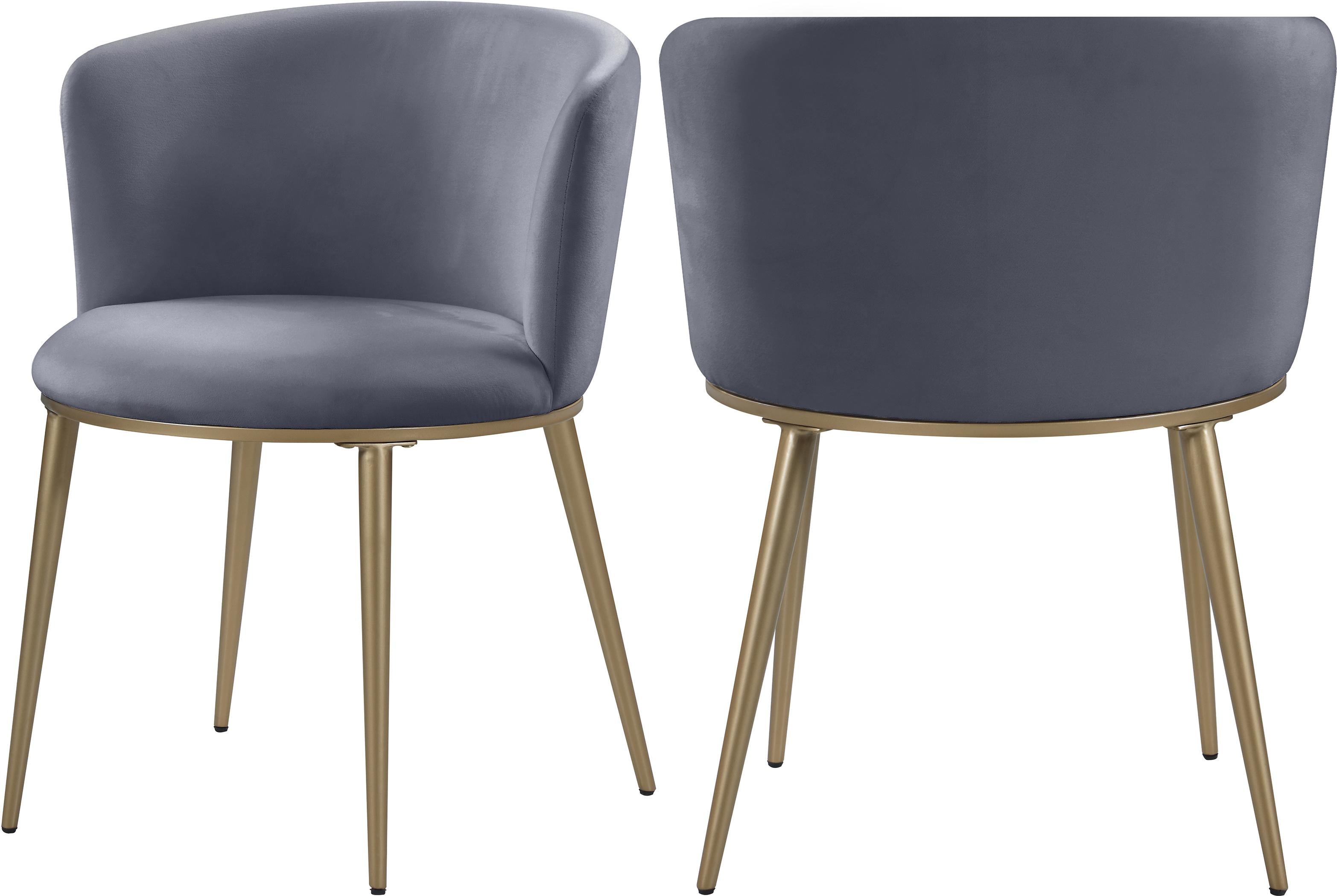 Skylar Grey Velvet Dining Chair