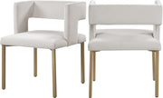 Caleb Cream Velvet Dining Chair