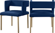 Caleb Navy Velvet Dining Chair