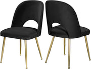 Logan Black Velvet Dining Chair