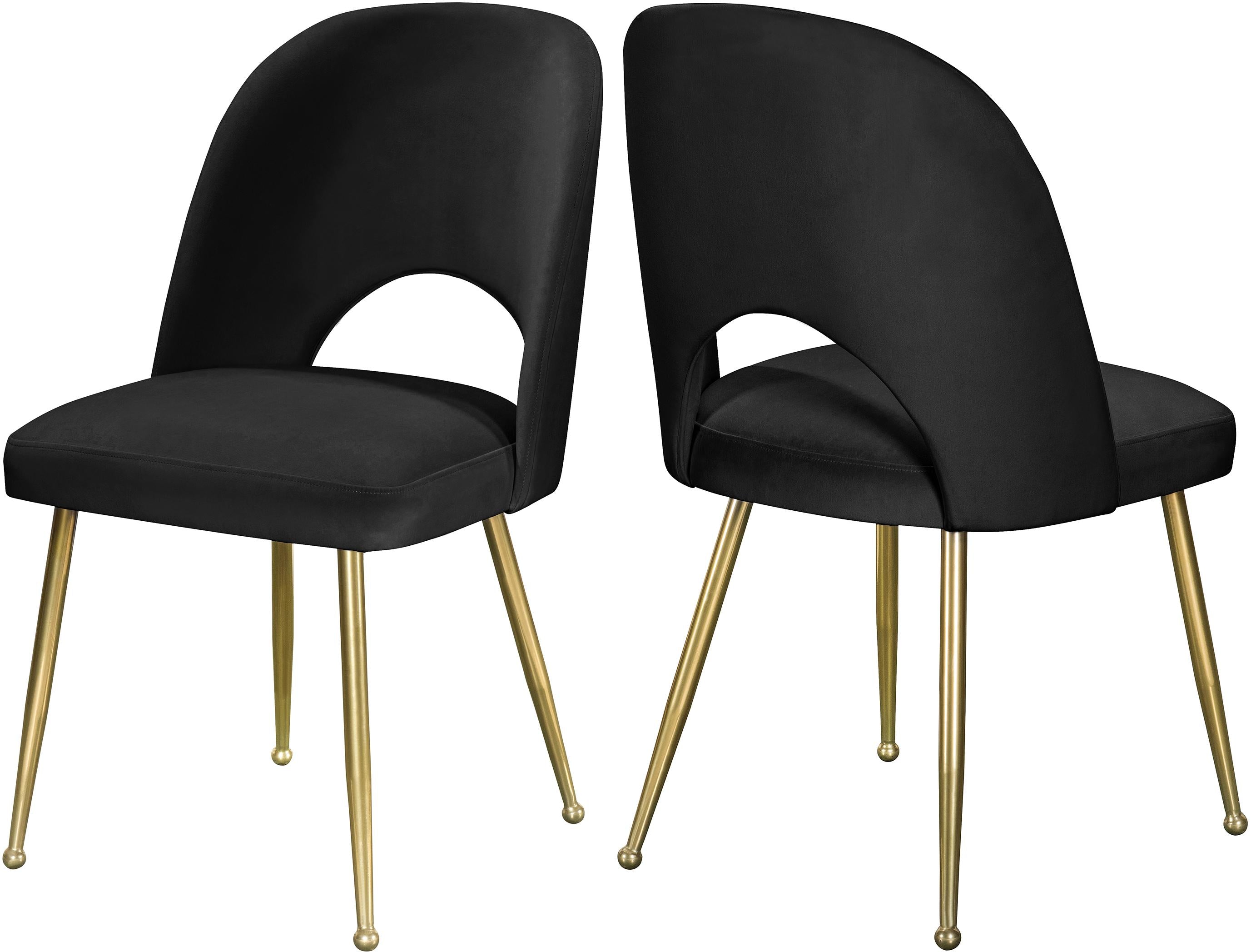 Logan Black Velvet Dining Chair
