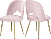 Logan Pink Velvet Dining Chair