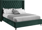 Aiden Green Velvet King Bed