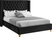 Barolo Black Velvet King Bed