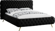 Delano Black Velvet King Bed