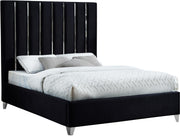 Enzo Black Velvet Full Bed