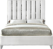 Enzo White Velvet Full Bed