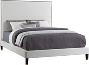 Harlie Cream Velvet King Bed