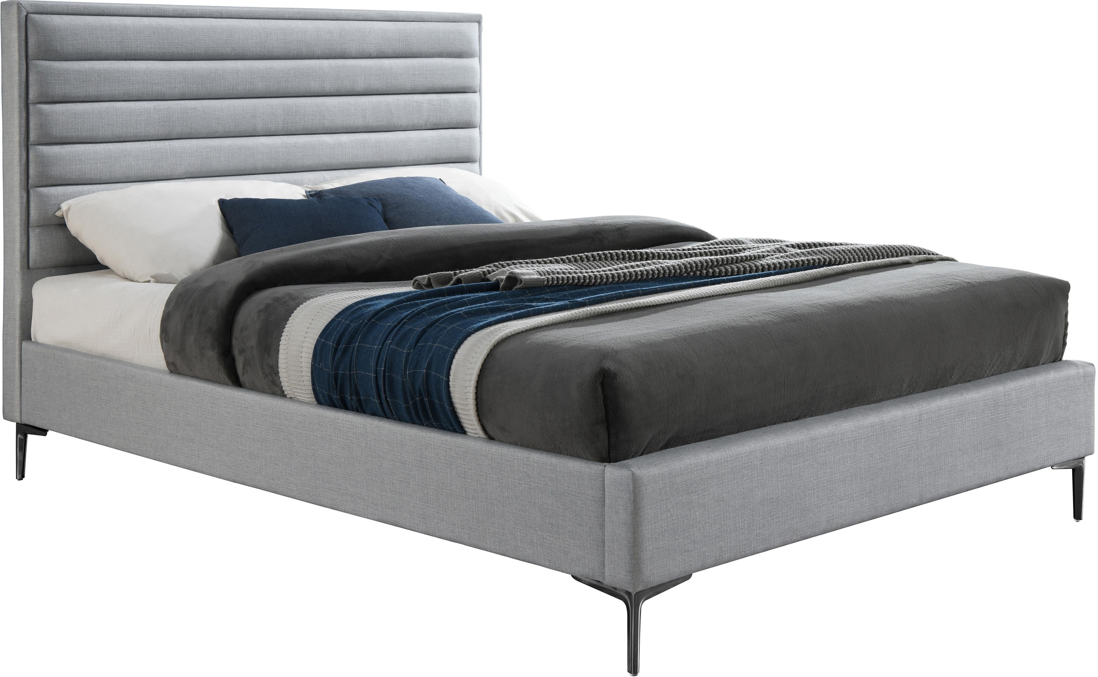 Hunter Grey Linen King Bed