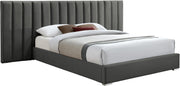 Pablo Grey Velvet King Bed