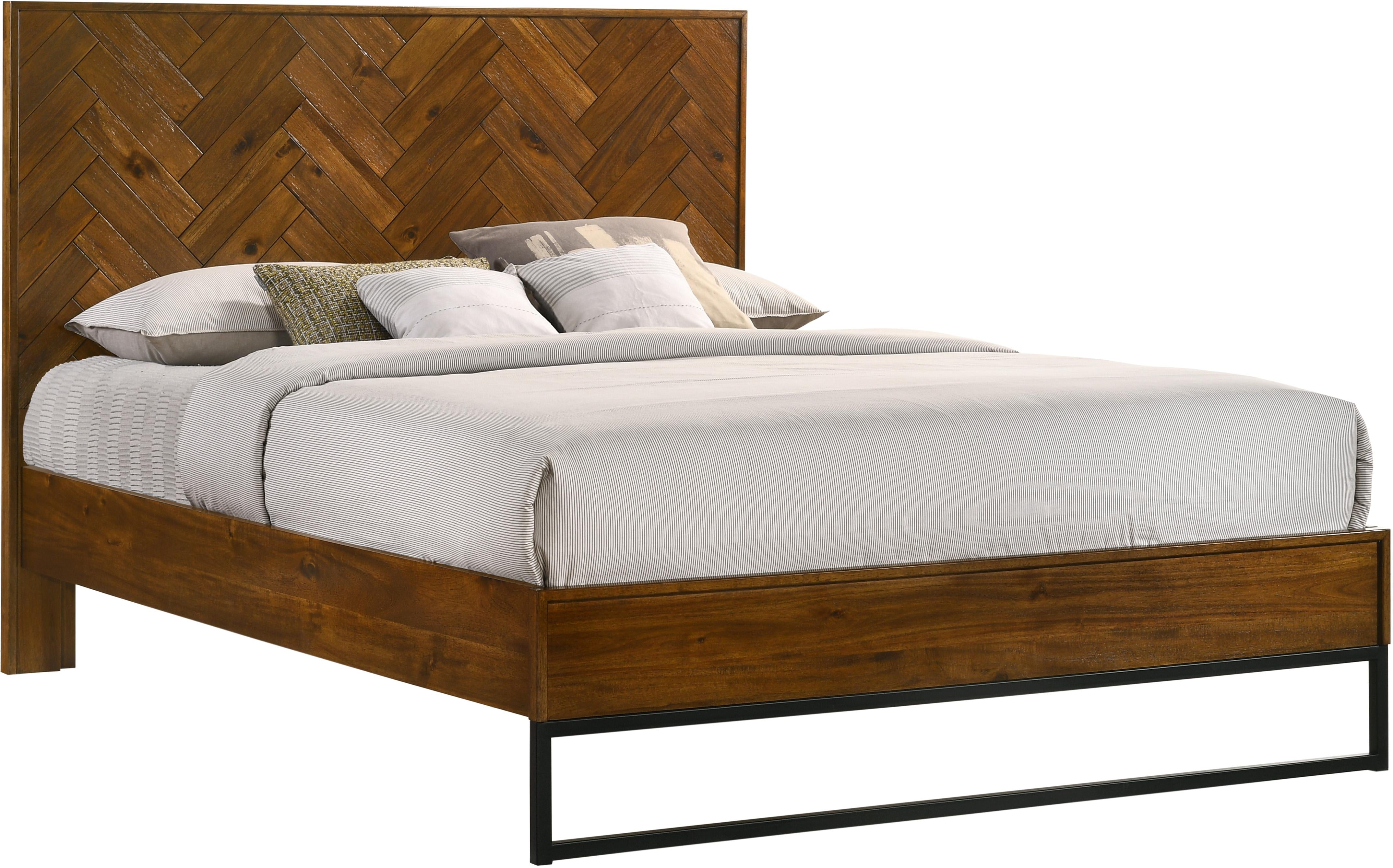 Reed Antique Coffee Queen Bed (3 Boxes)