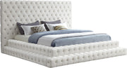 Revel Cream Velvet King Bed (3 Boxes)