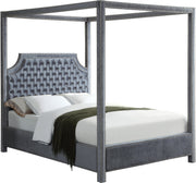 Rowan Grey Velvet King Bed (3 Boxes)