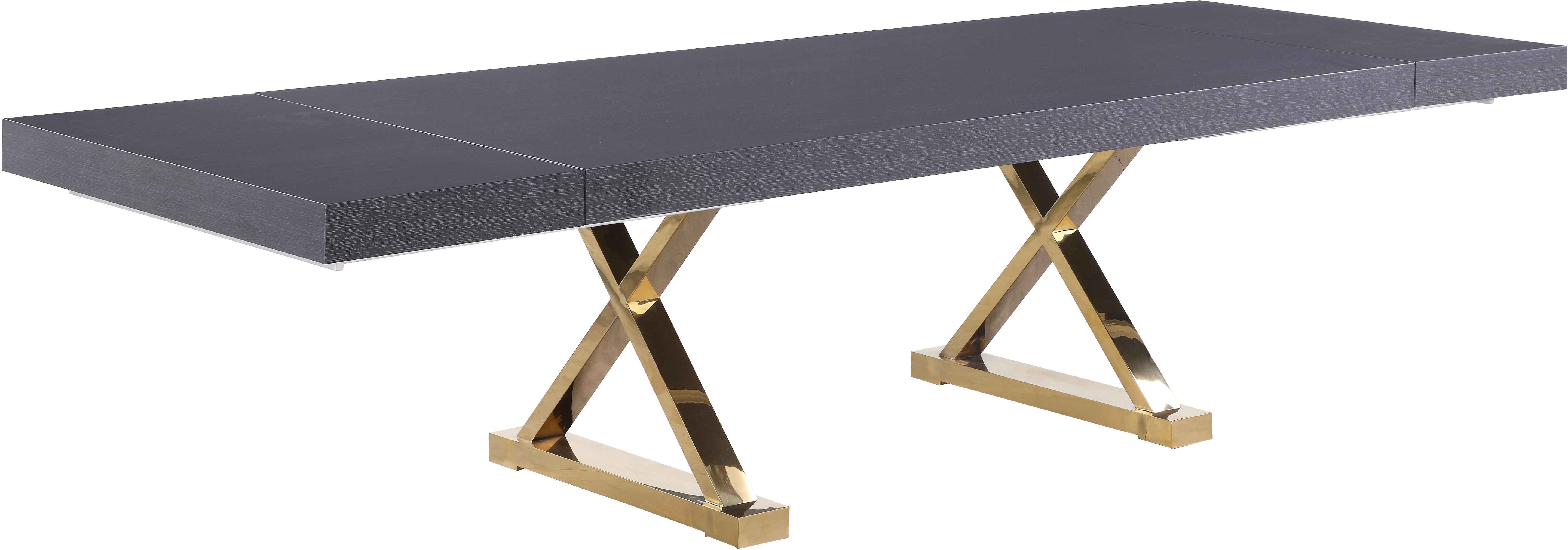 Excel Grey Oak Veneer Lacquer Extendable Dining Table (3 Boxes)