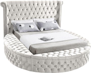Luxus Cream Velvet King Bed (3 Boxes)