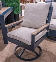 East Beach Outdoor Swivel Chair with Cushion (Set of 2)