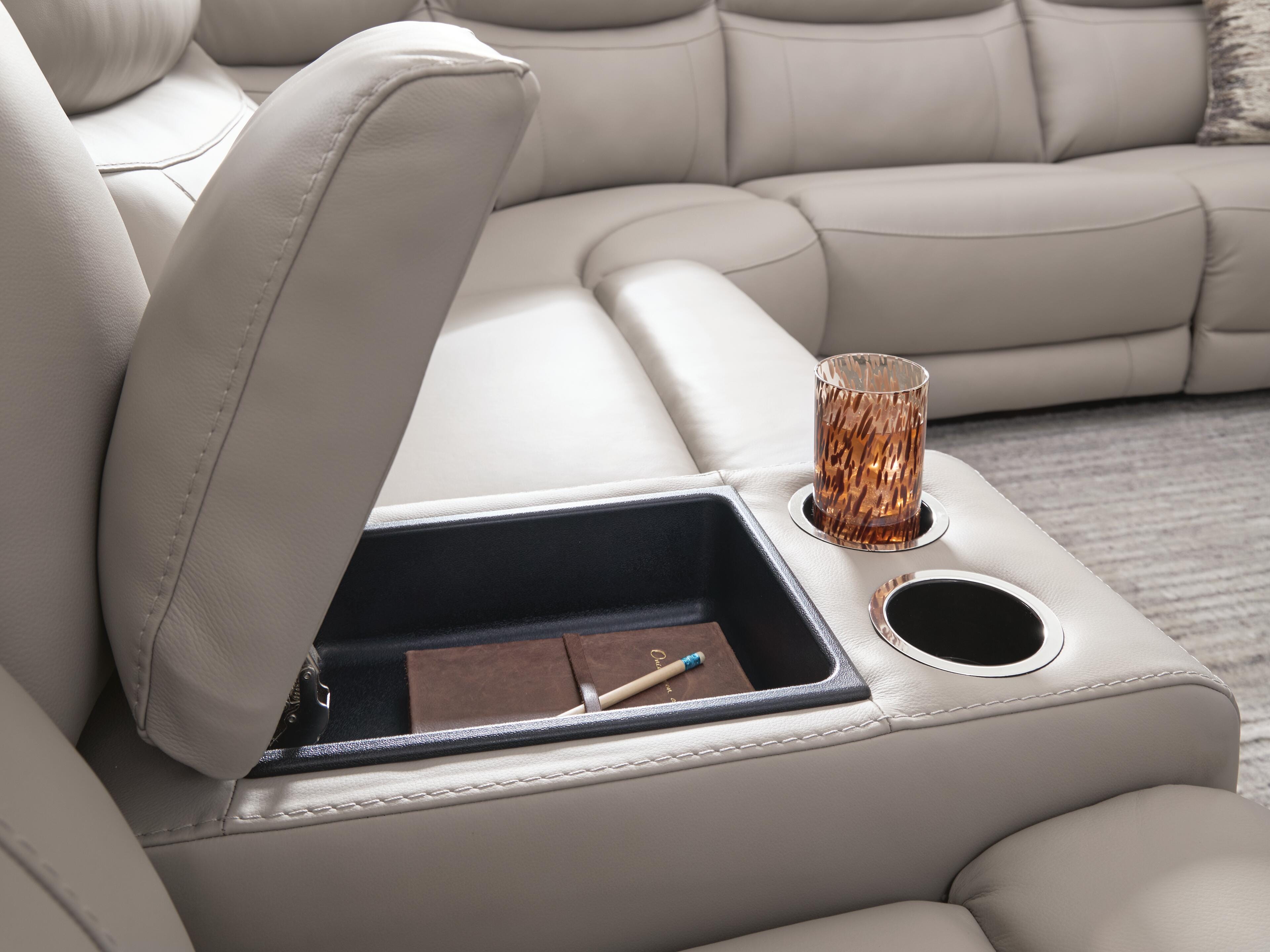 Gravier Power Reclining Sectional with Storage Console