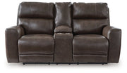 Crossplex Power Reclining Loveseat with Console