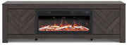 Cayboni 71" TV Stand with Electric Fireplace