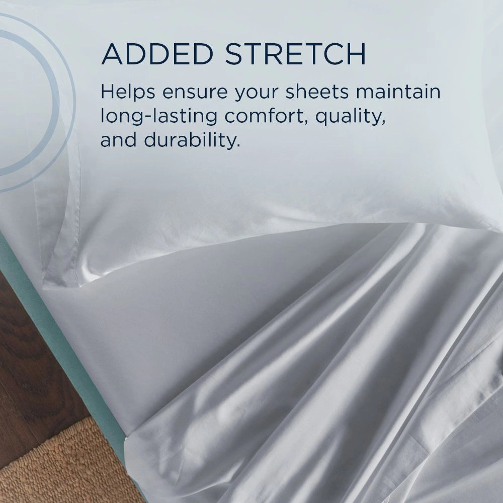 TEMPUR Classic Cotton Sheet Set Sleepy Silver Mist