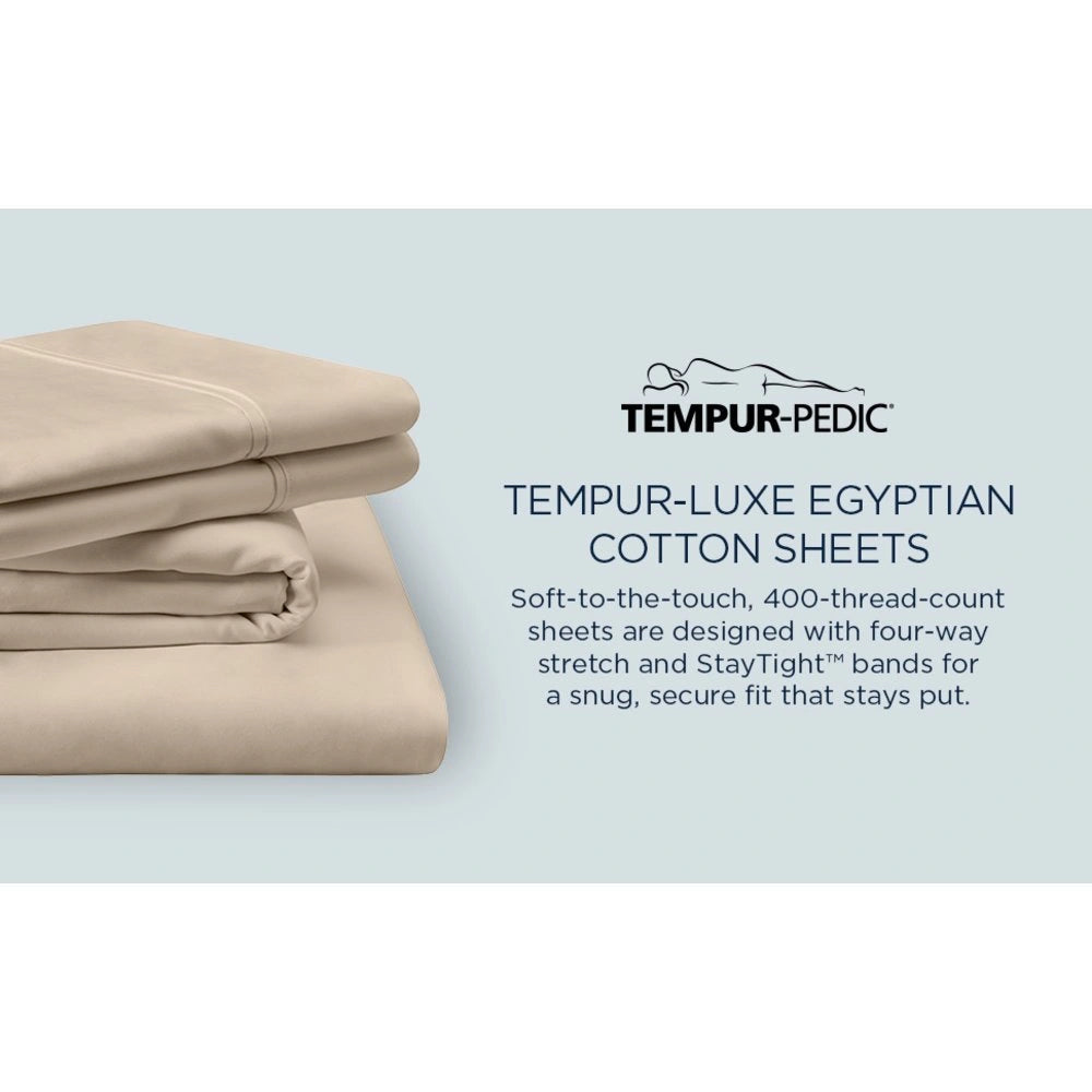 TEMPUR Luxe Egyptian Cotton Sheet Set Sleepy Blue