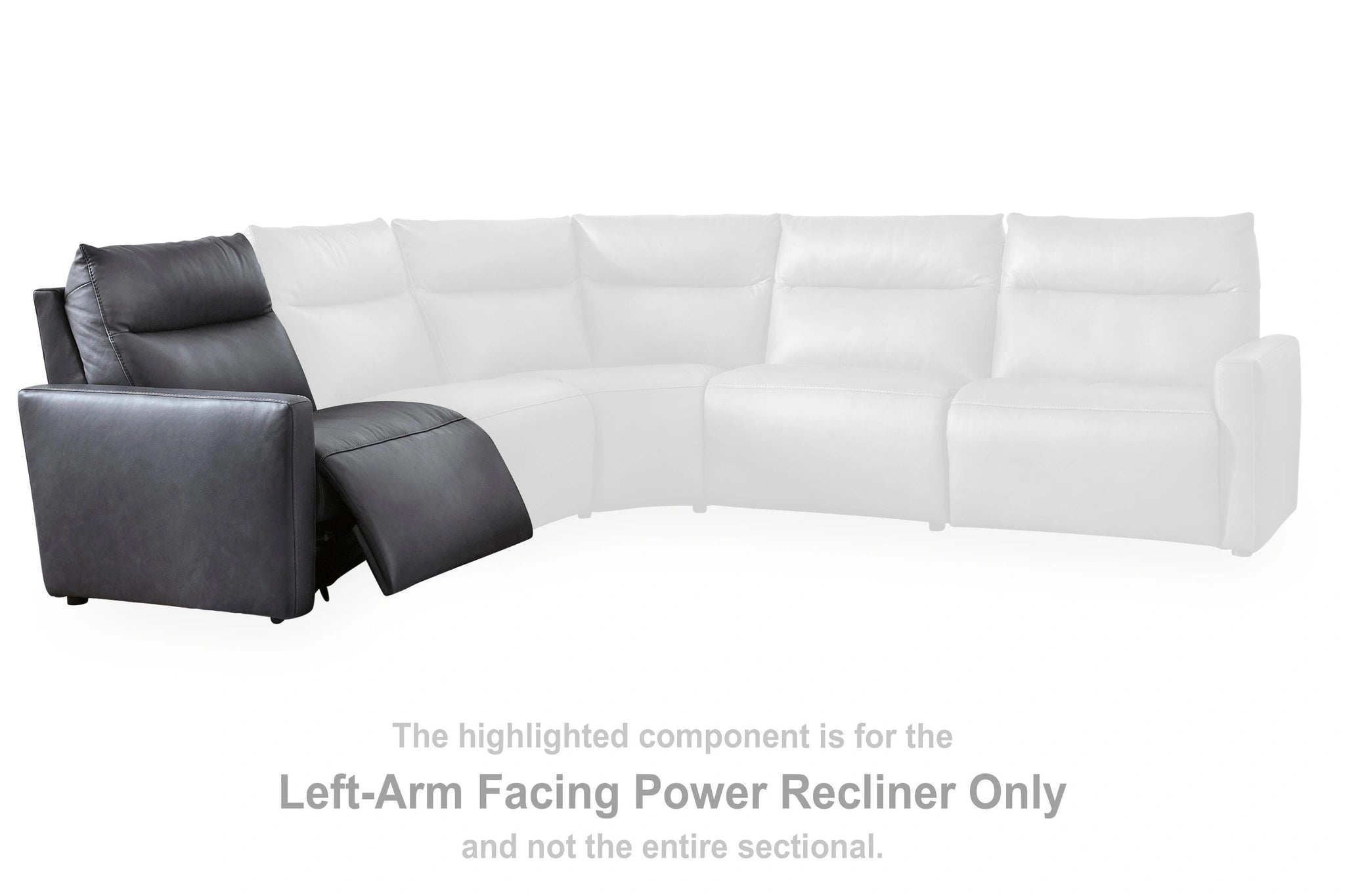 ModZ Power Reclining Sectional Loveseat with Audio Console
