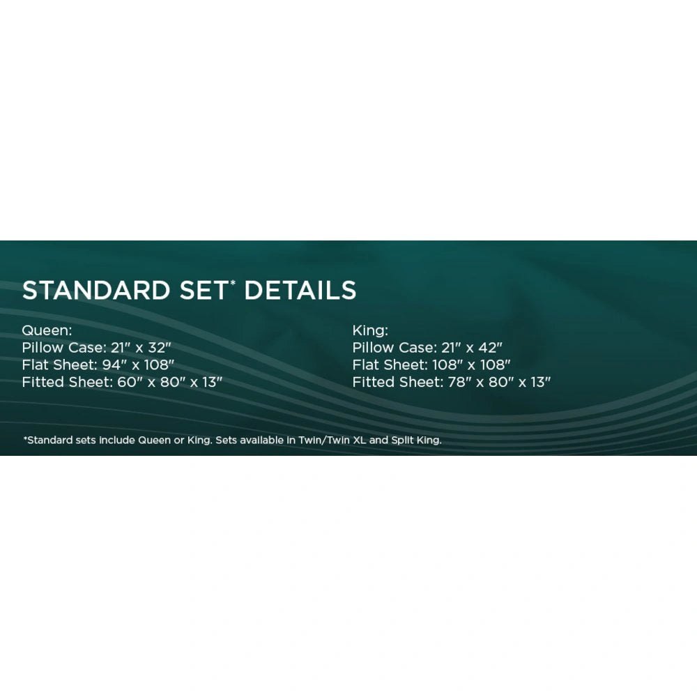 TEMPUR-Adapt Luxe Egyptian Cotton Sheets - Sleepy Blue