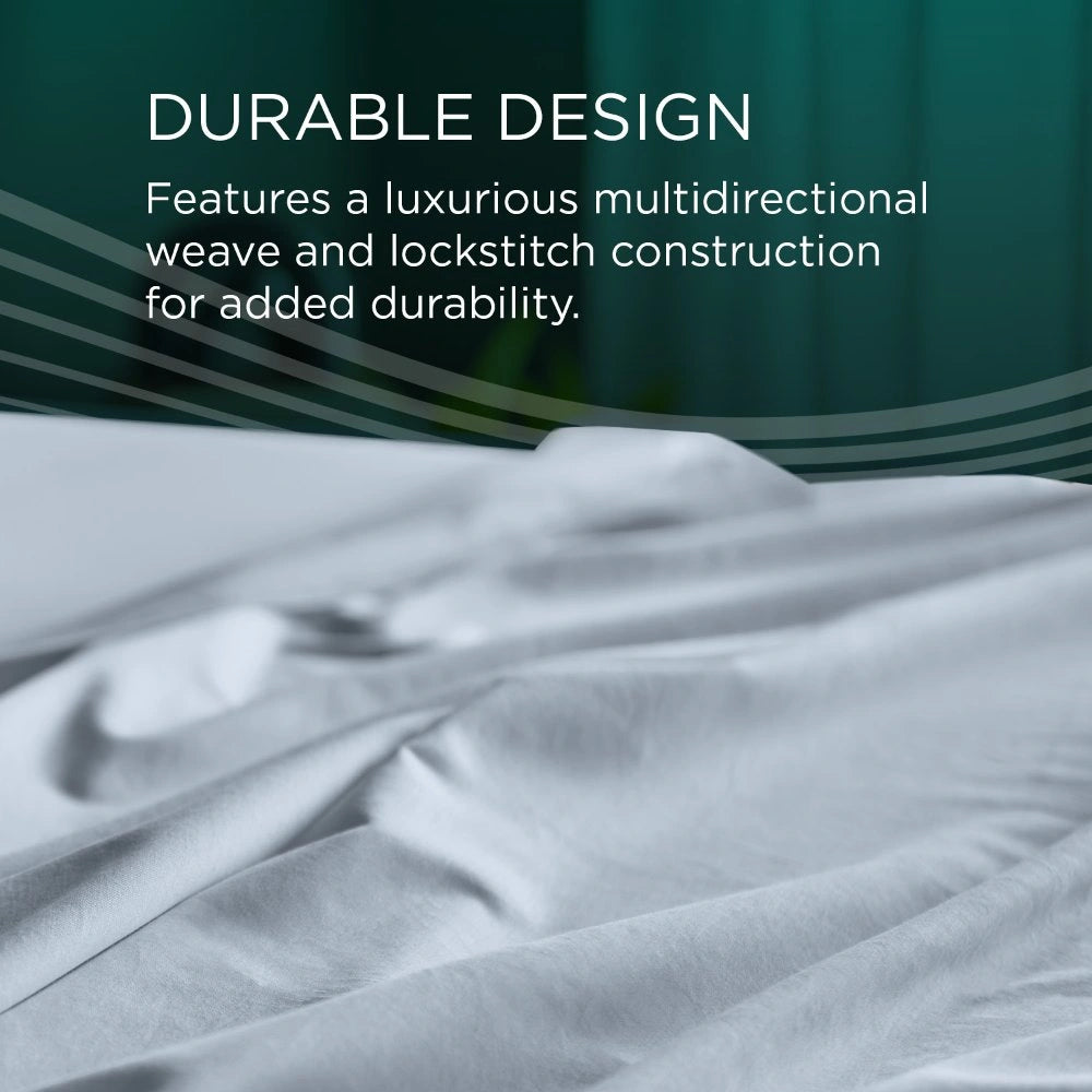 TEMPUR-Adapt Luxe Egyptian Cotton Sheets - Sleepy Blue