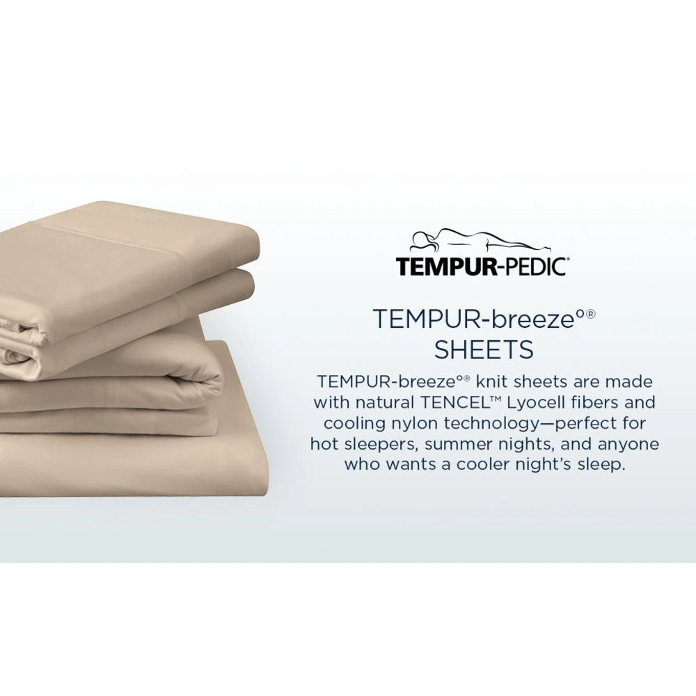 Tempur-Pedic Breeze Pillowcase Set - Sandstone