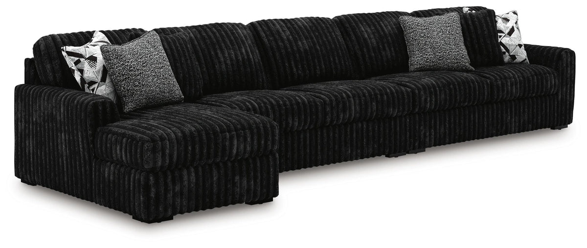Midnight-Madness Sectional with Chaise