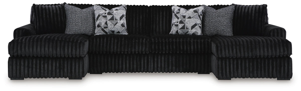 Midnight-Madness Sectional with Chaise