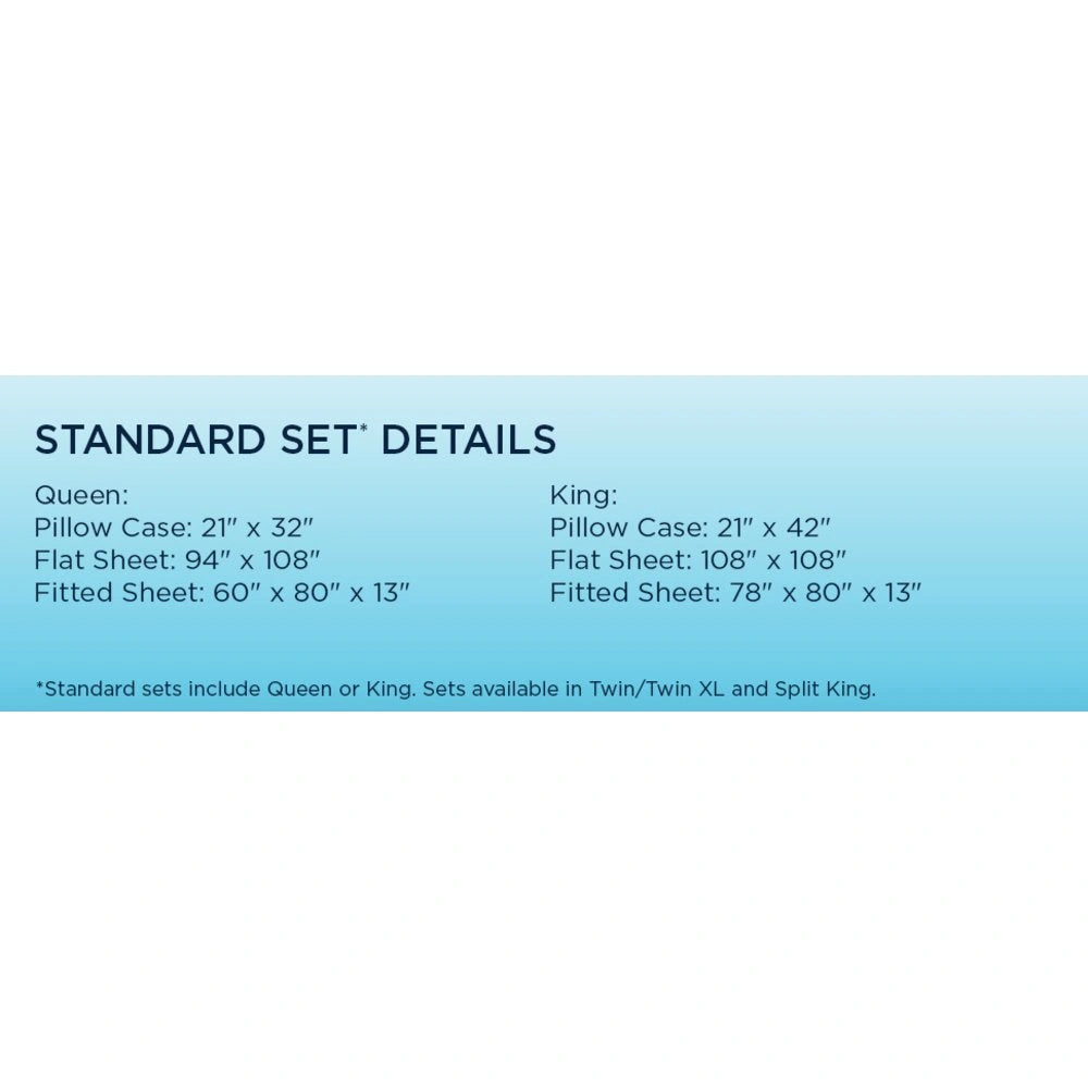 Tempur-Pedic Breeze Pillowcase Set - Sleepy Blue