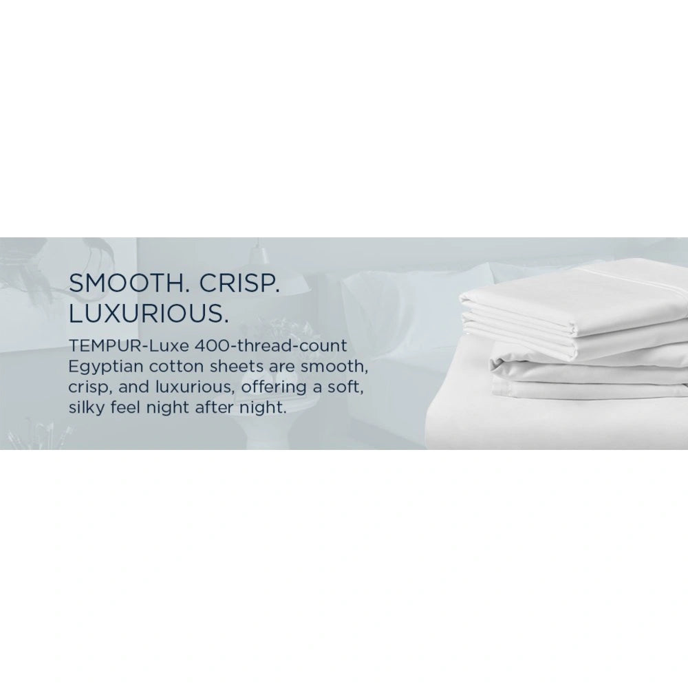 TEMPUR Luxe Egyptian Cotton Sheet Set White