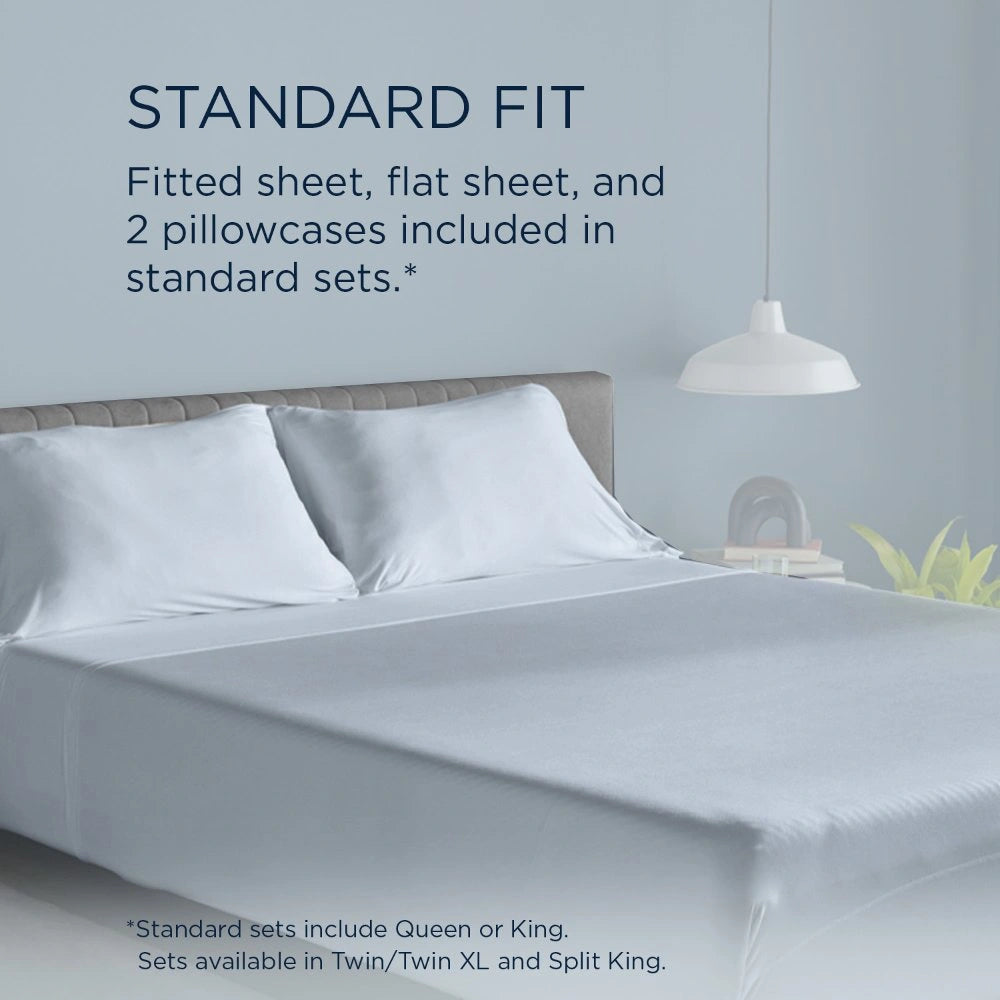 TEMPUR breeze cooling Sheet Set Sleepy Blue