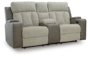 WhipLash Power Reclining Loveseat with Console
